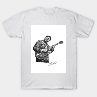 Blues King Original Ink Drawing Print T-Shirt